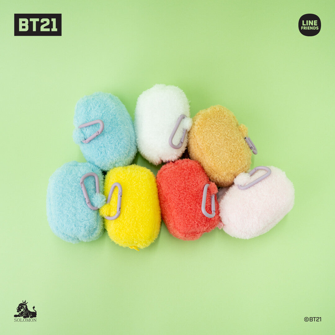 BT21 Merch Fluffy Minini Coin Purse with Carabiner