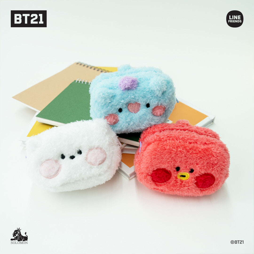 BT21 Merch Fluffy Minini Coin Purse with Carabiner