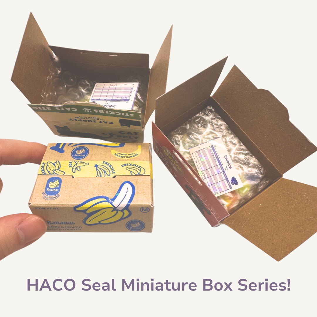 HACO Seal Miniature Shipping Box Stickers | Greeting Life | Flake Stickers