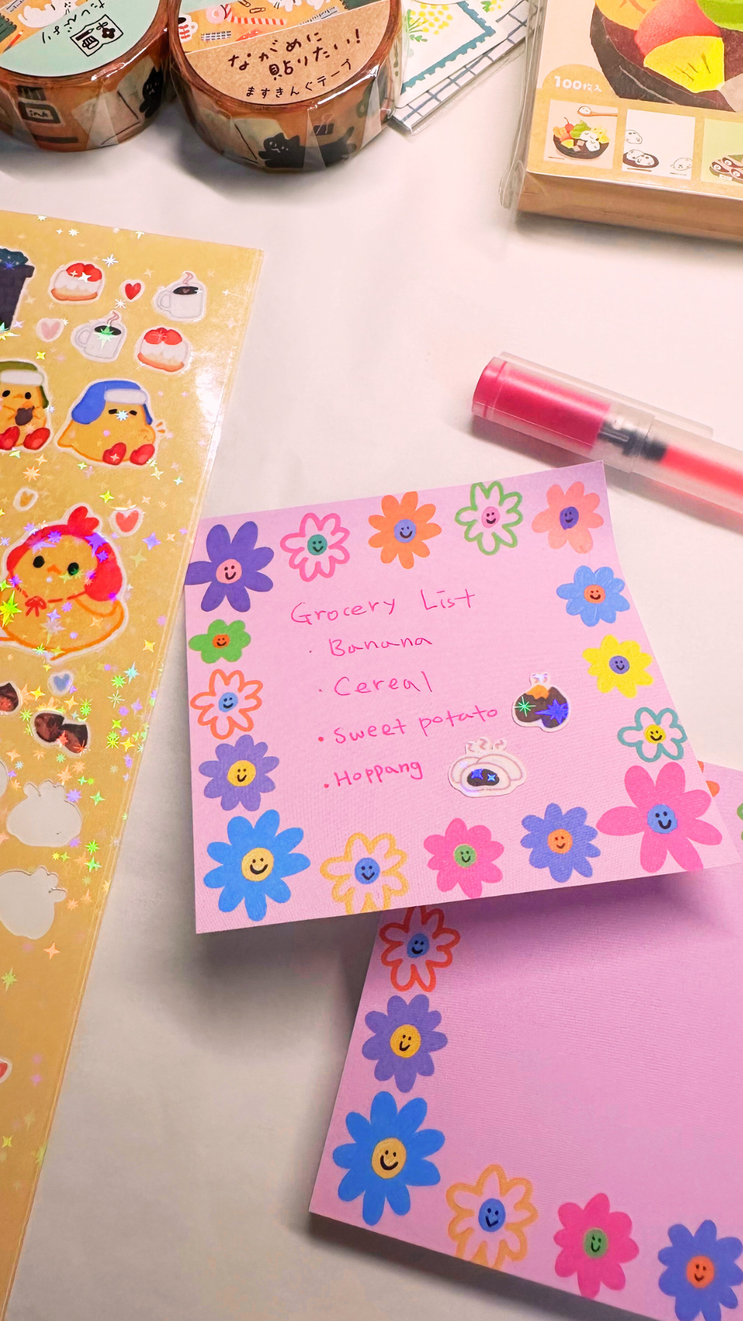 Pastel Blooms Sticky Notes