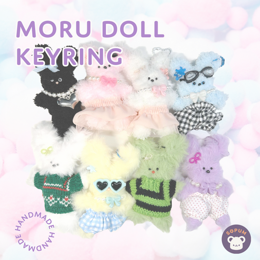 Handmade Moru Doll Pipe cleaner Plush Keyring