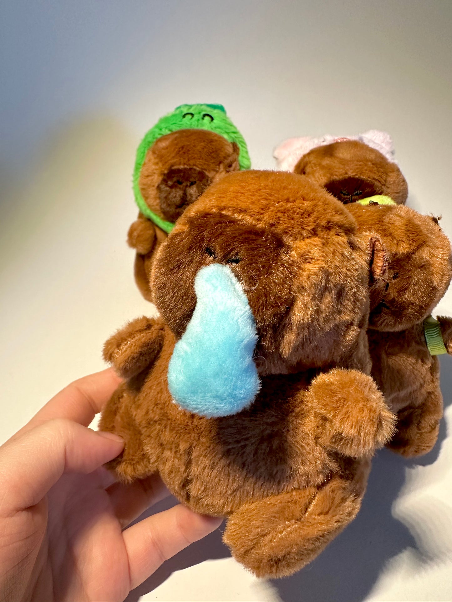 Fluffy Capybara Plush Keychain