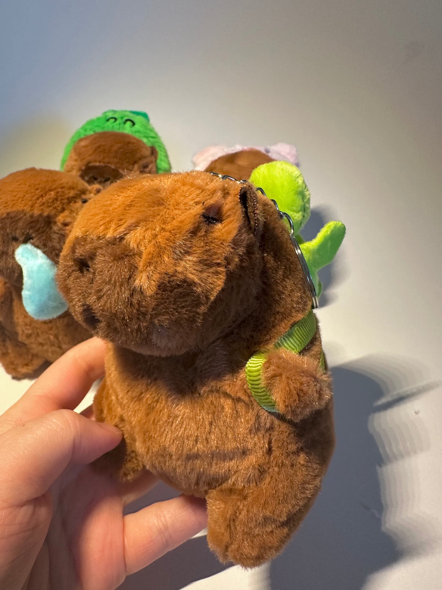 Fluffy Capybara Plush Keychain