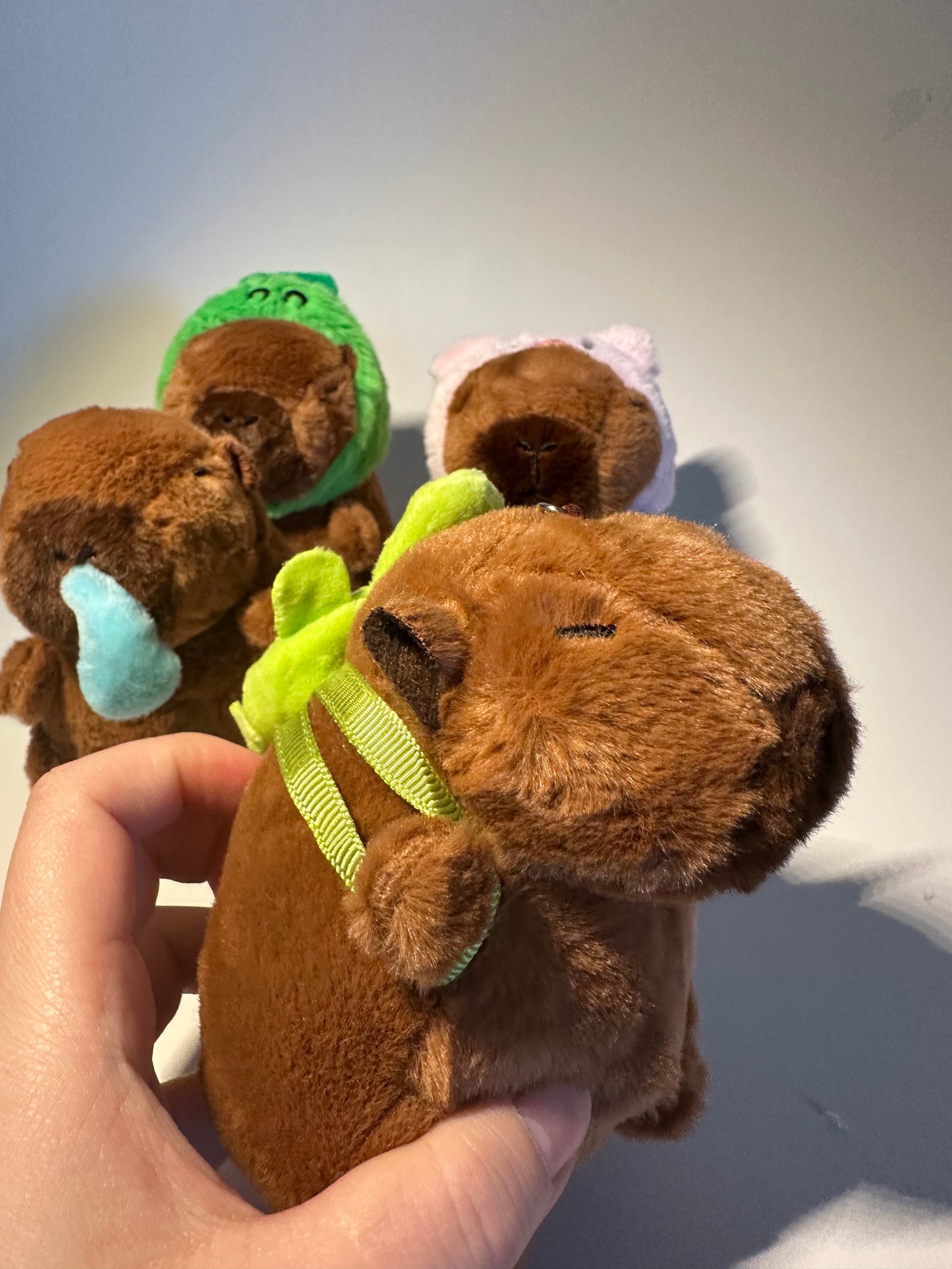 Fluffy Capybara Plush Keychain