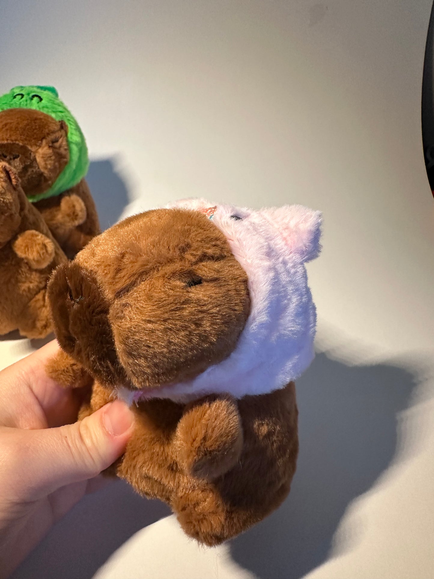 Fluffy Capybara Plush Keychain