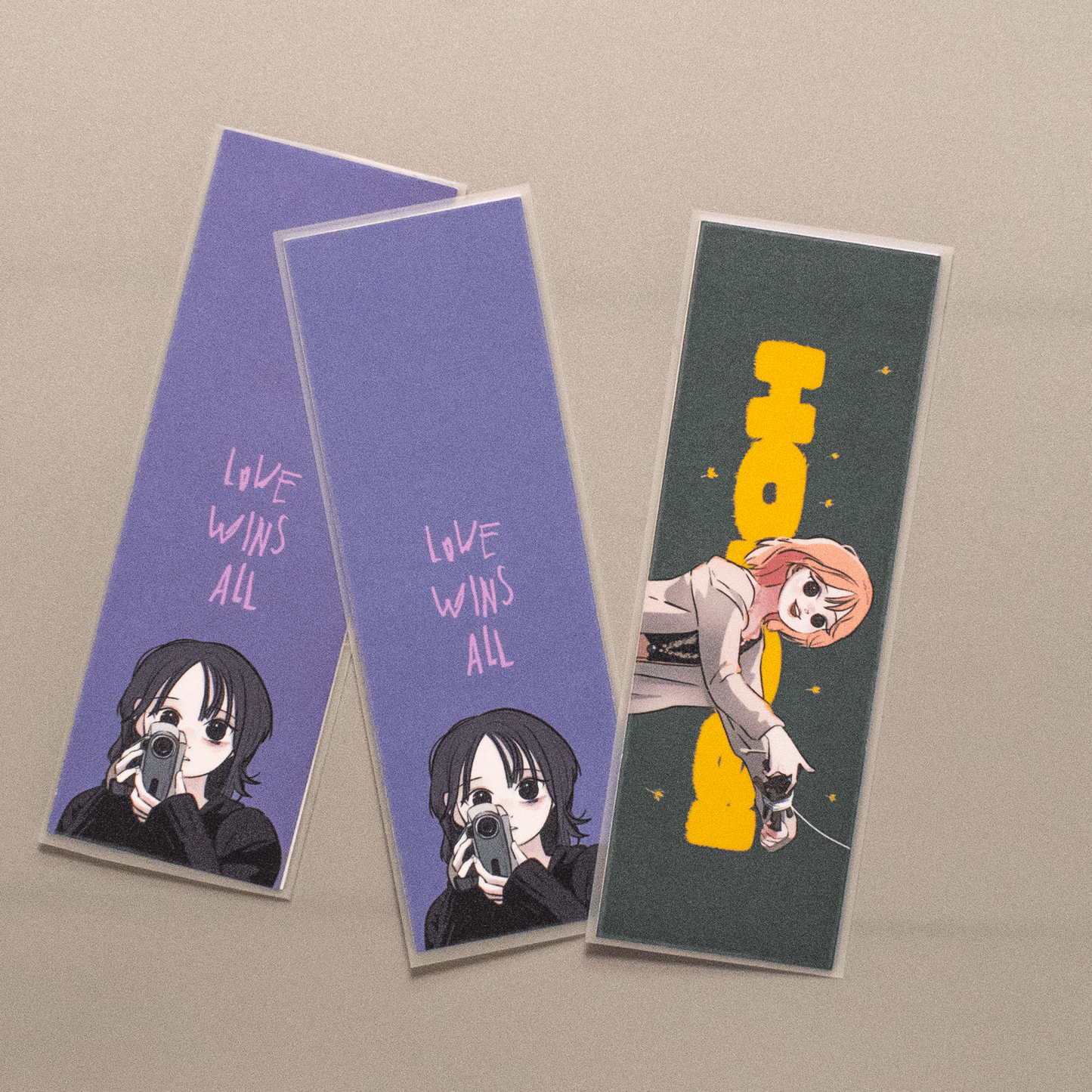 IU Love wins all HOLSSI Bookmark | SOPUM | Handmade matte kpop art illustrations Double-sided design bookmarks