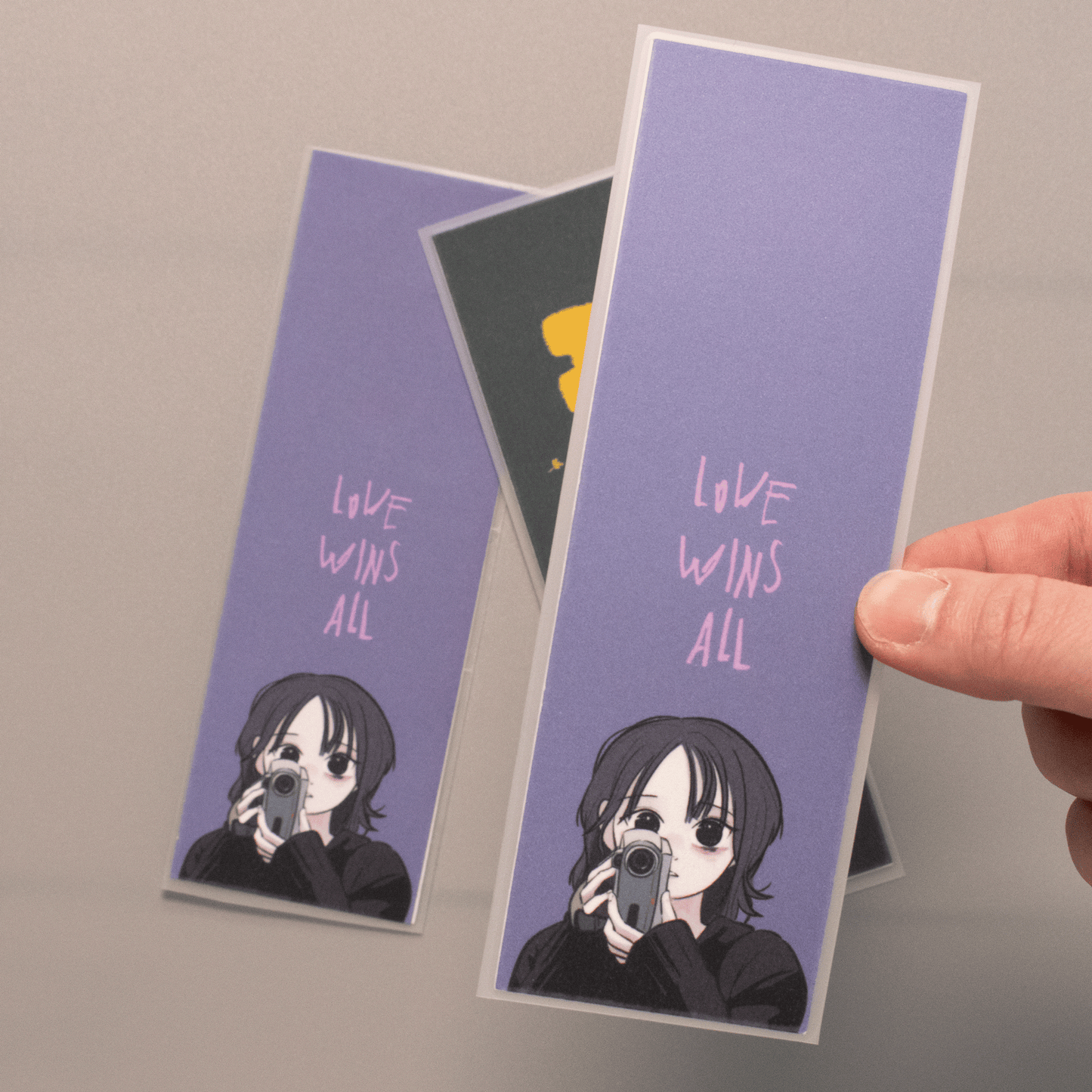 IU Love wins all HOLSSI Bookmark | SOPUM | Handmade matte kpop art illustrations Double-sided design bookmarks