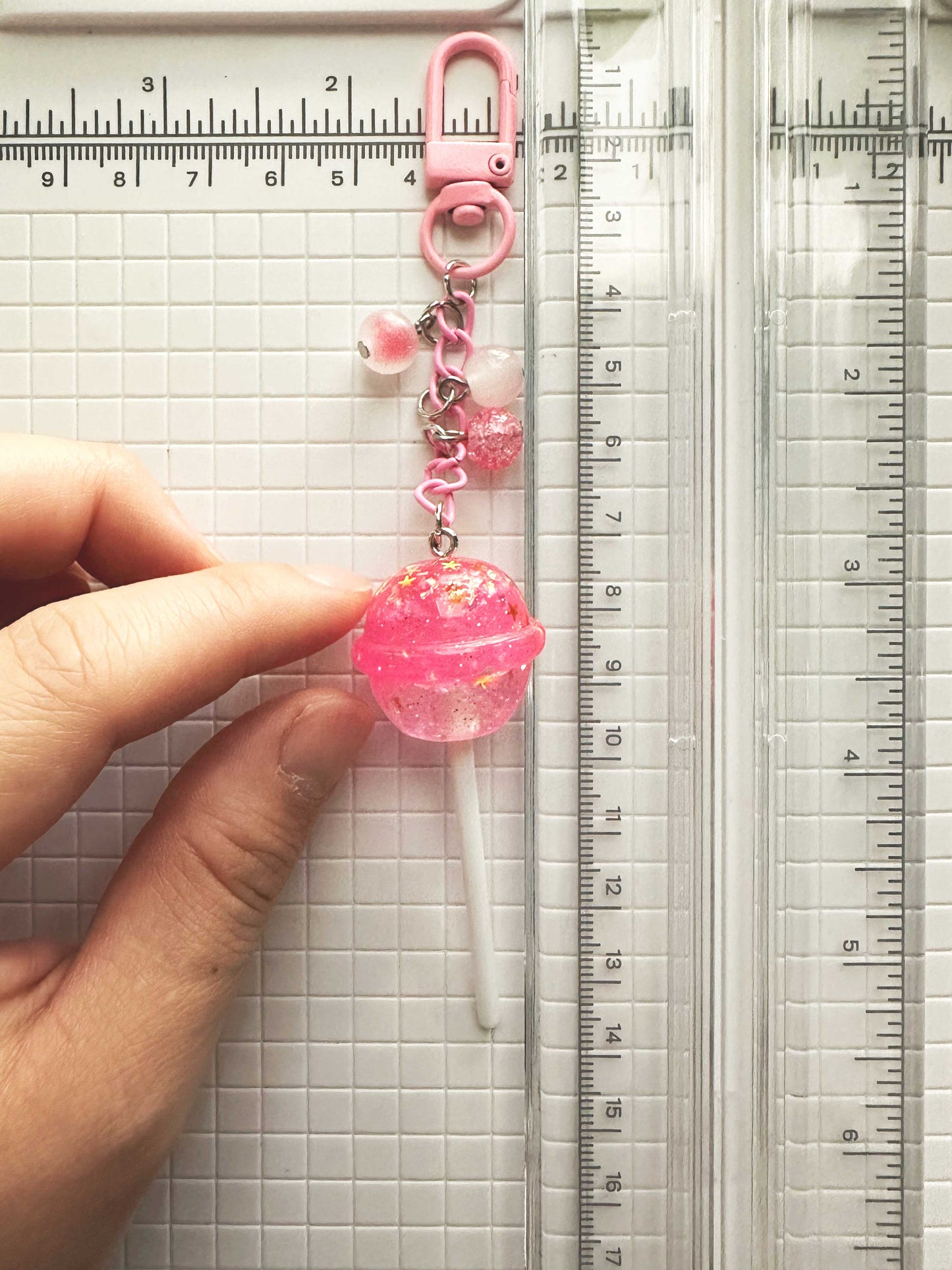 Cute Lollipop Keyring Charm Food Inspired Candy Keychain, Kawaii Key Holder,  Gift for Candy Lovers, backpack bag keyring