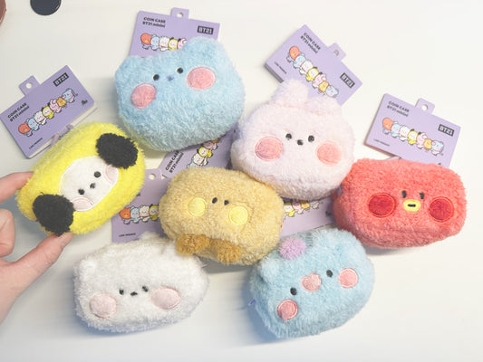 BT21 Merch Fluffy Minini Coin Purse with Carabiner