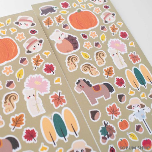 SOPUM Original : Fall-Themed Sticker Sheet