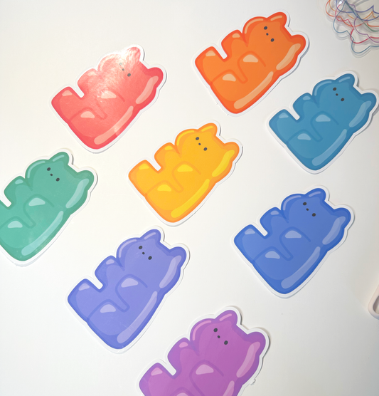 Mega Gummy Bear Clear Stickers