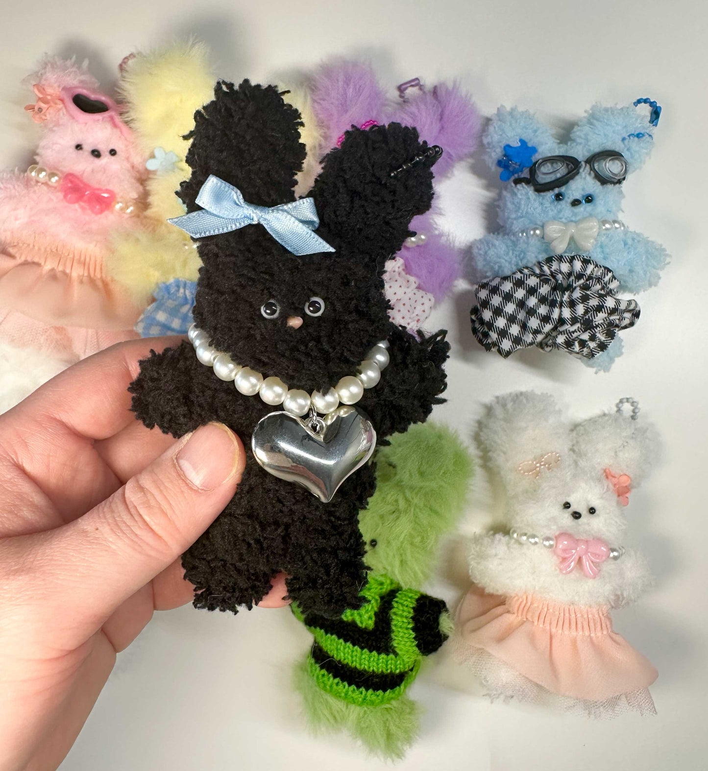 Handmade Moru Doll Pipe cleaner Plush Keyring