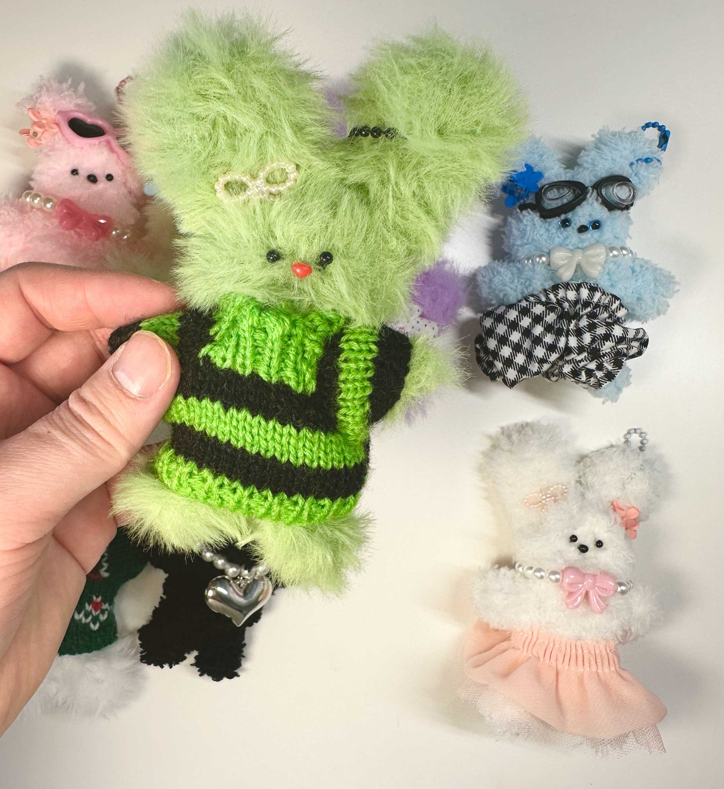 Handmade Moru Doll Pipe cleaner Plush Keyring