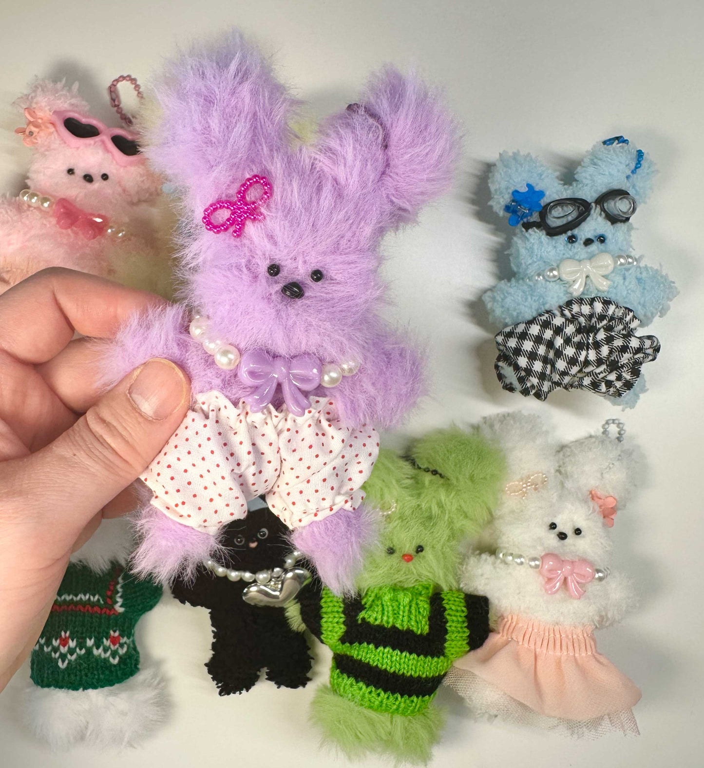 Handmade Moru Doll Pipe cleaner Plush Keyring