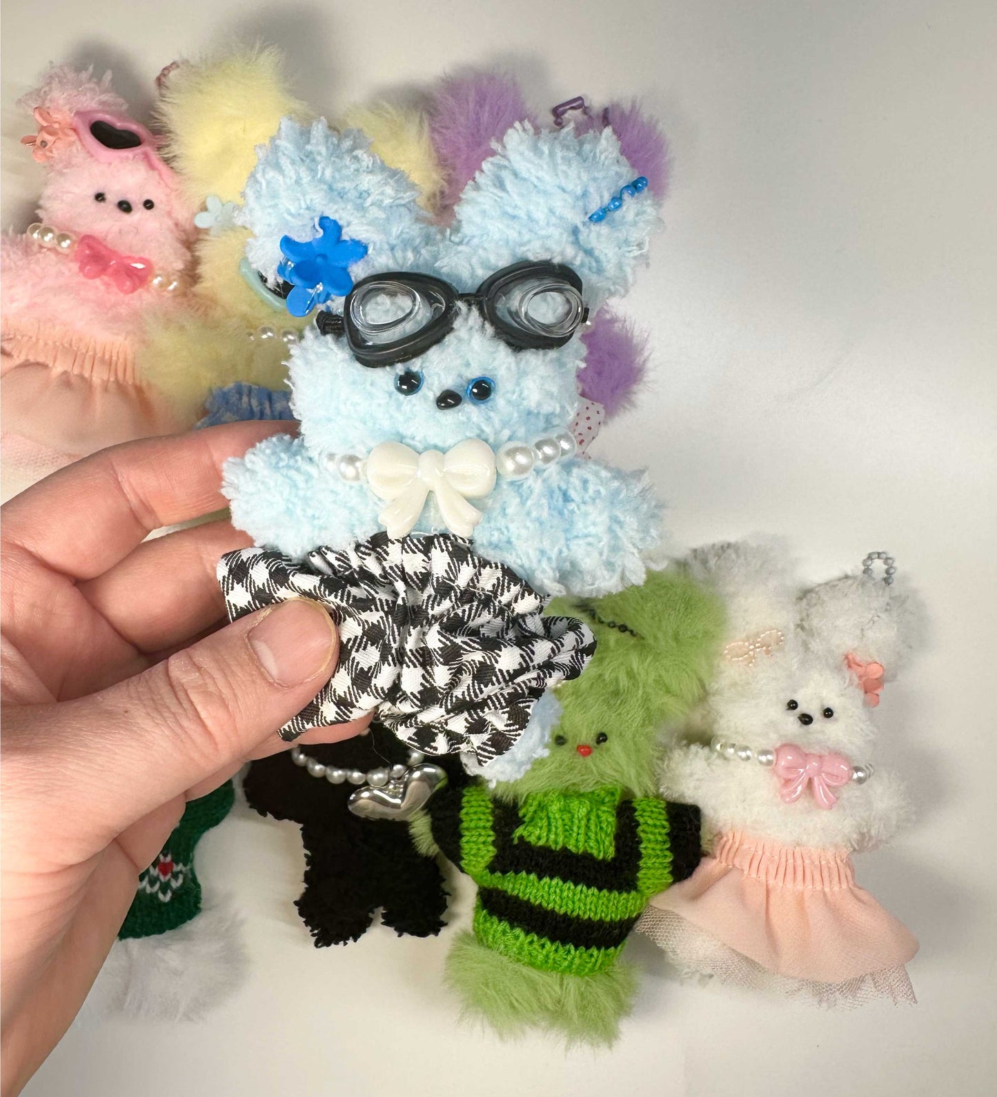 Handmade Moru Doll Pipe cleaner Plush Keyring